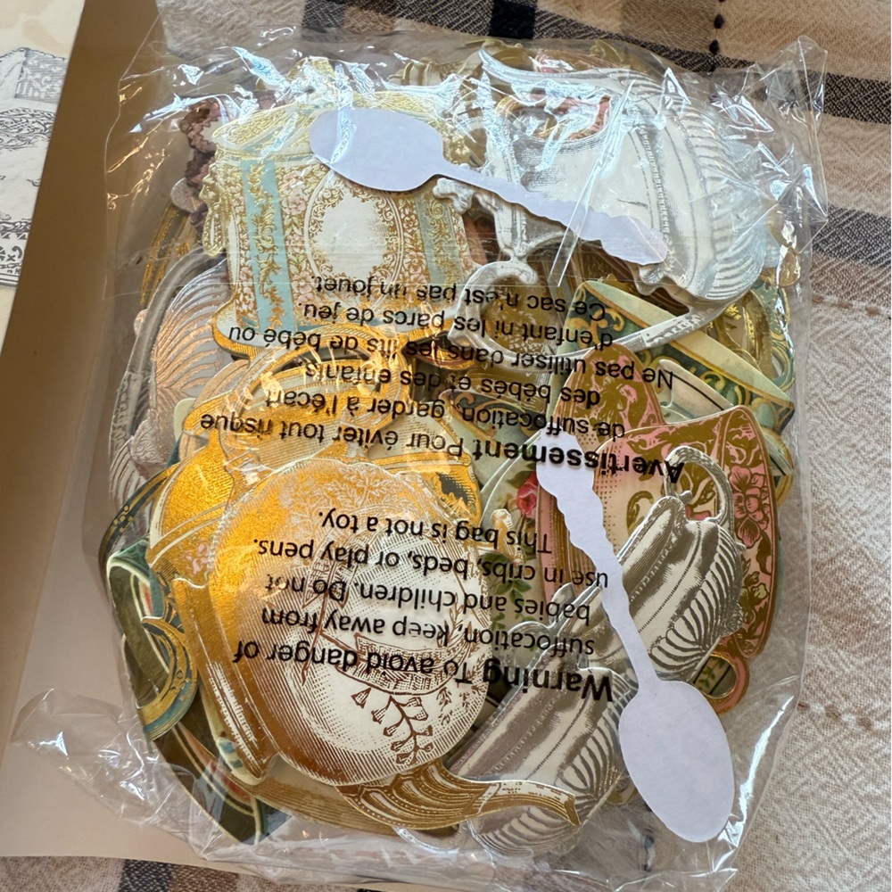 Anna Griffin Favorite Tea Embellishments Quality Die Cuts For Crafts Incomplete - Picture 2 of 6